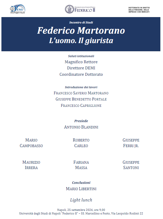 Federico Martorano - l'uomo, il giurista
