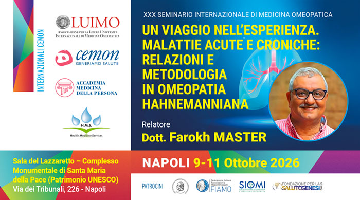 XXX SEMINARIO INTERNAZIONALE DI MEDICINA OMEOPATICA